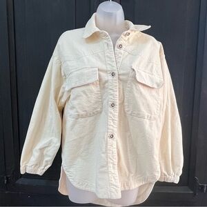 Corduroy cream shacket